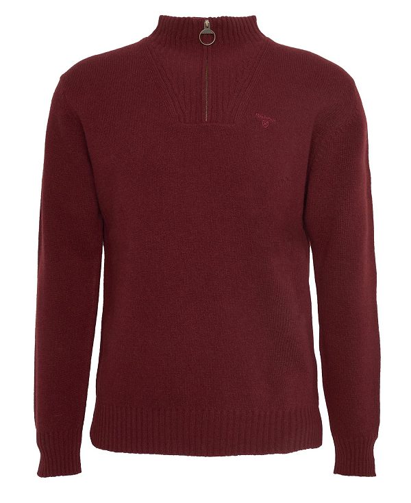 Barbour Essential Half-zip Jumper Red | BABO88650