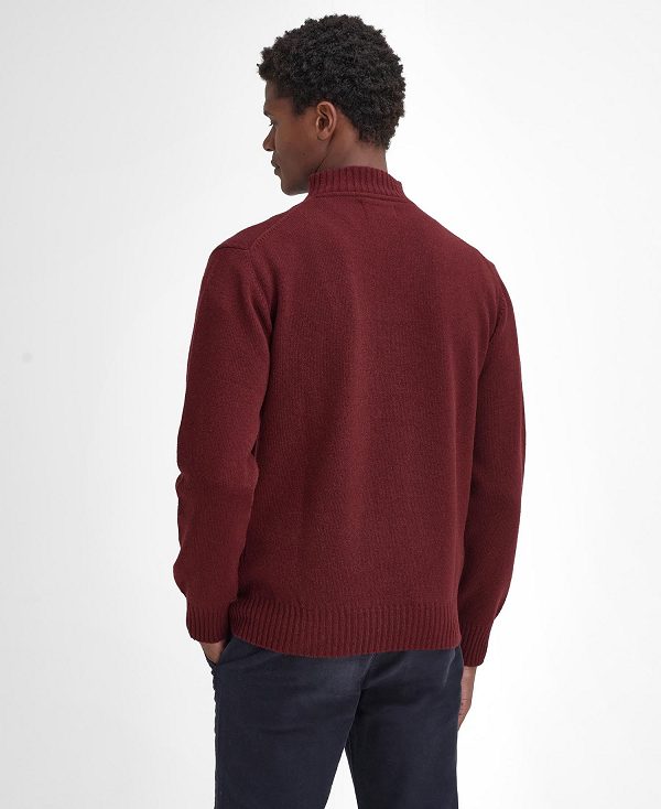 Barbour Essential Half-zip Jumper Red | BABO88650