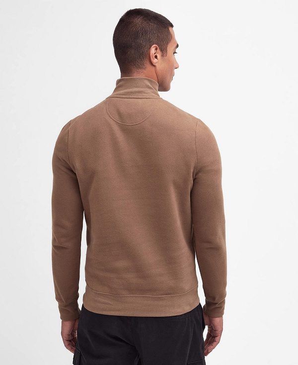 Barbour Essential Half-zip Sweatshirt Brown | BABO88453