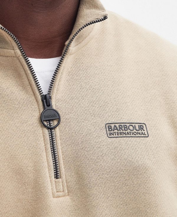 Barbour Essential Half-zip Sweatshirt Coriander | BABO88456