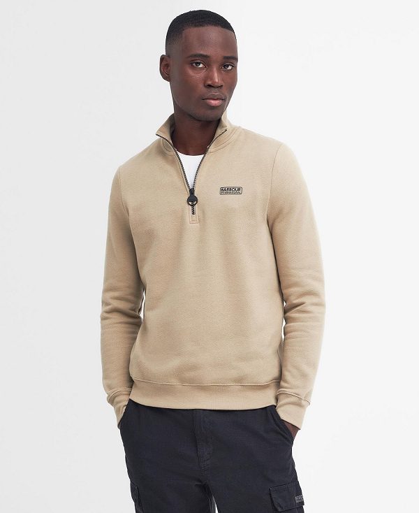 Barbour Essential Half-zip Sweatshirt Coriander | BABO88456