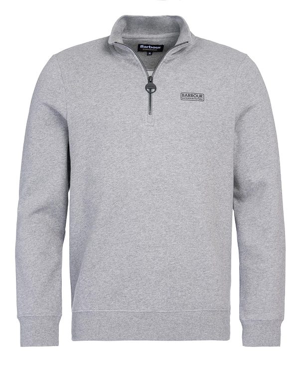 Barbour Essential Half-zip Sweatshirt Grey | BABO88424