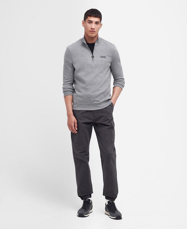 Barbour Essential Half-zip Sweatshirt Grey | BABO88424