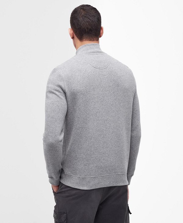 Barbour Essential Half-zip Sweatshirt Grey | BABO88424