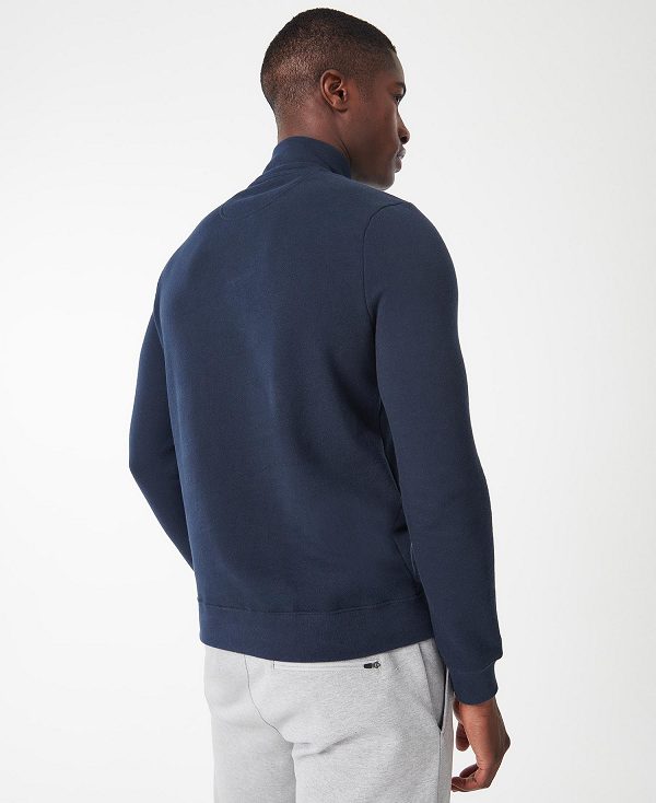 Barbour Essential Half-zip Sweatshirt Navy | BABO88429