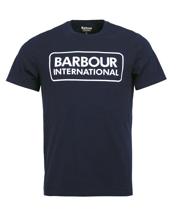 Barbour Essential Large Logo T-shirt Navy | BABO88280