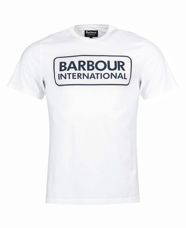 Barbour Essential Large Logo T-shirt White | BABO88278