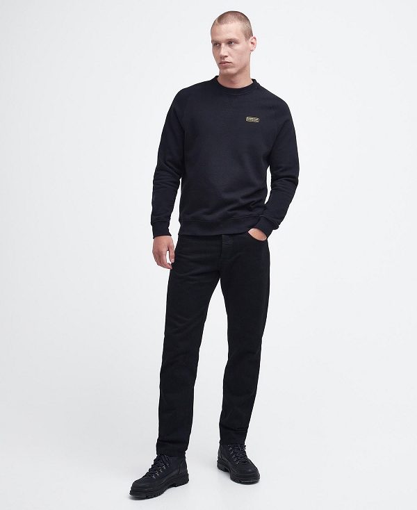 Barbour Essential Logo Sweatshirt Black | BABO88431