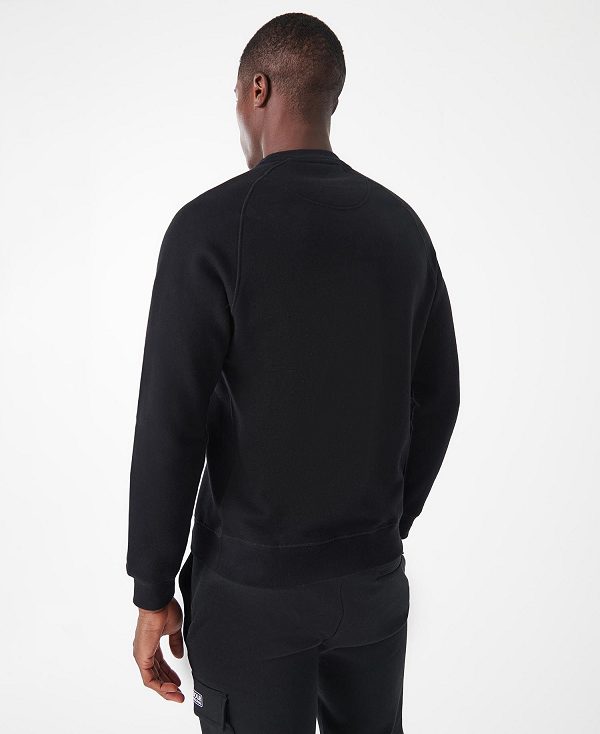 Barbour Essential Logo Sweatshirt Black | BABO88431