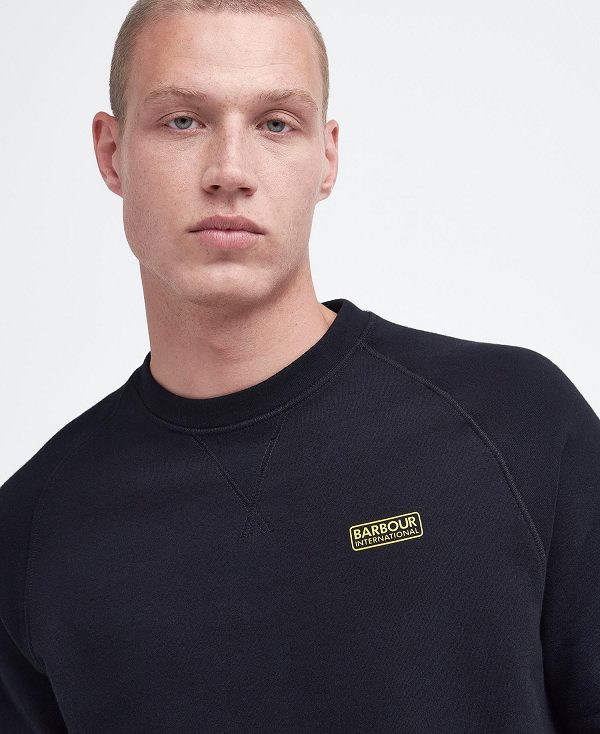 Barbour Essential Logo Sweatshirt Black | BABO88431