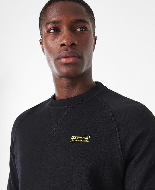 Barbour Essential Logo Sweatshirt Black | BABO88431