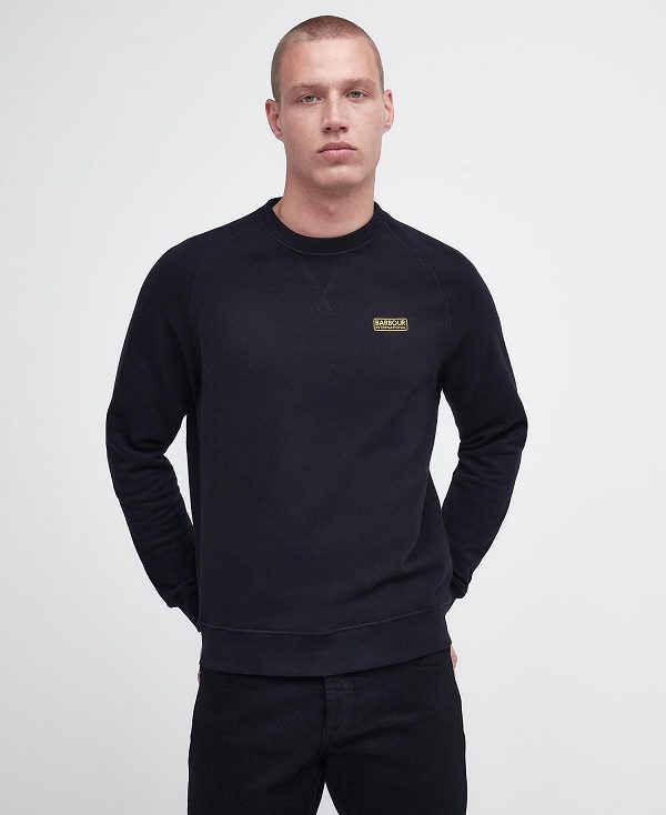 Barbour Essential Logo Sweatshirt Black | BABO88431