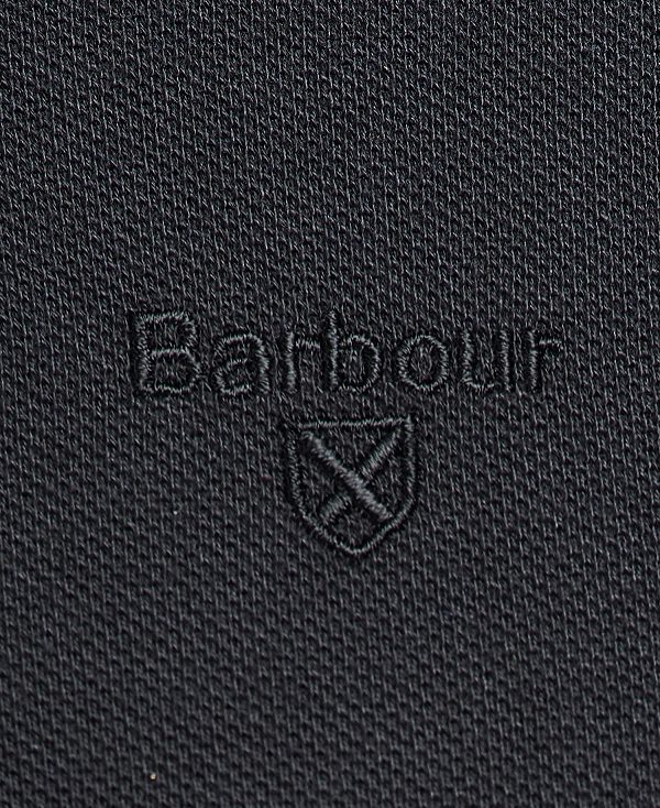 Barbour Essential Long-sleeve Polo Shirt Black | BABO88217