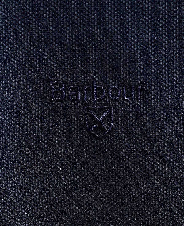 Barbour Essential Long-sleeve Polo Shirt Navy | BABO88227