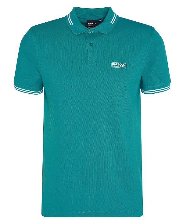 Barbour Essential Polo Shirt Fender Teal | BABO88064