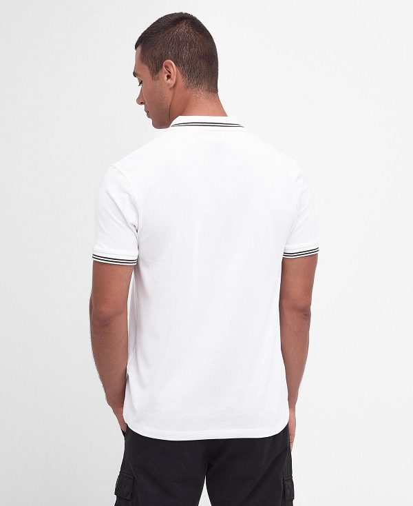 Barbour Essential Polo Shirt White | BABO88063