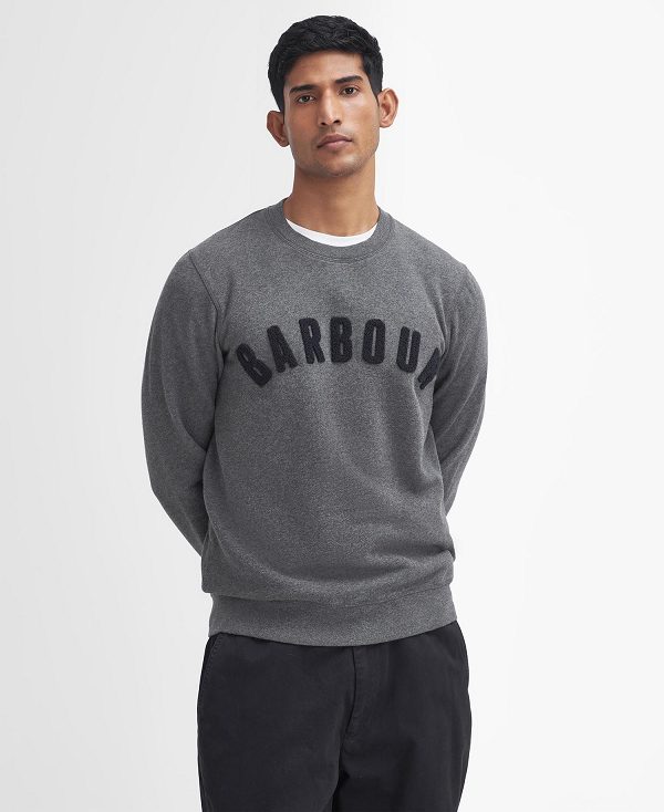 Barbour Essential Prep Logo Sweatshirt Grey | BABO88640