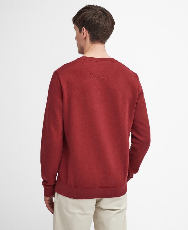 Barbour Essential Prep Logo Sweatshirt Highland Red | BABO88491