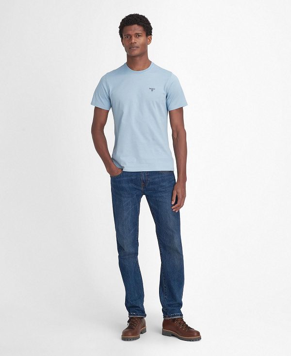 Barbour Essential Sports T-shirt Blue | BABO88407