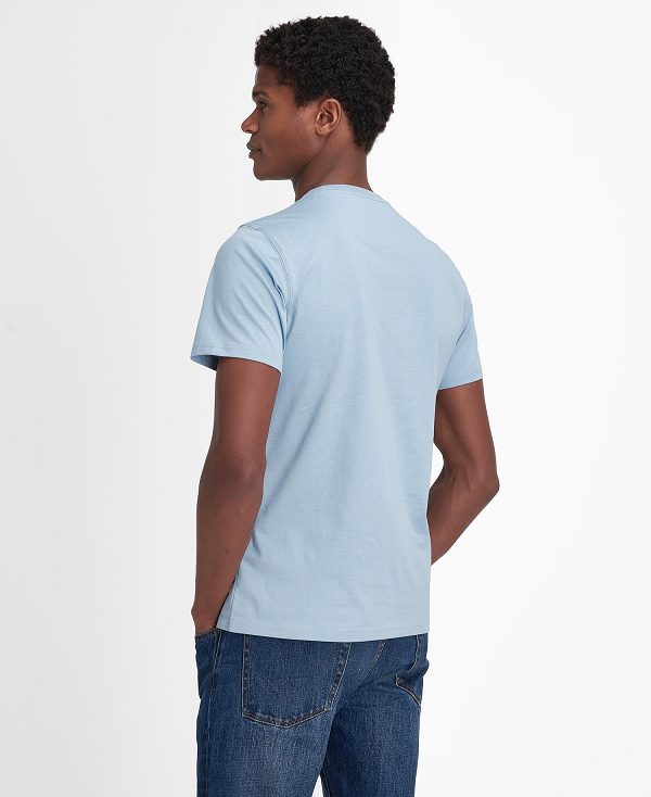 Barbour Essential Sports T-shirt Blue | BABO88407