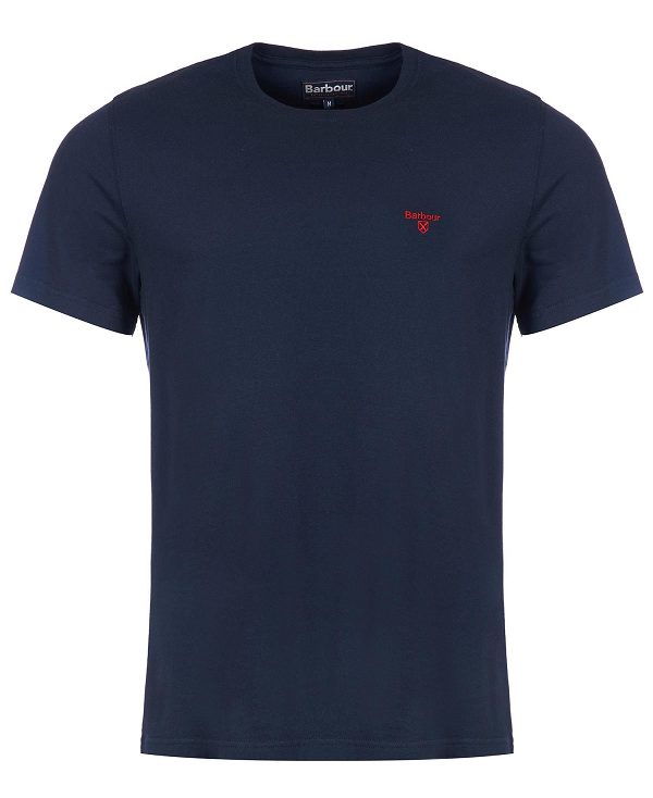 Barbour Essential Sports T-shirt Cool Blue | BABO88288