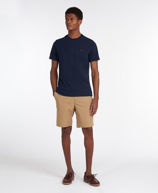 Barbour Essential Sports T-shirt Cool Blue | BABO88288