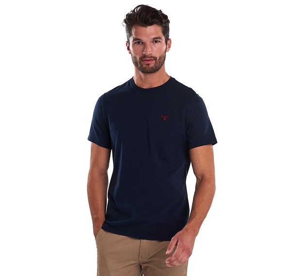 Barbour Essential Sports T-shirt Cool Blue | BABO88288