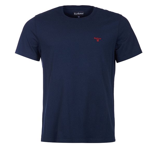 Barbour Essential Sports T-shirt Cool Blue | BABO88288