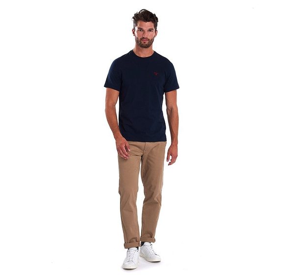 Barbour Essential Sports T-shirt Cool Blue | BABO88288