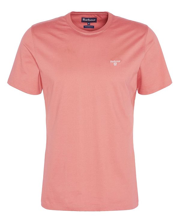 Barbour Essential Sports T-shirt Pink Clay | BABO88319