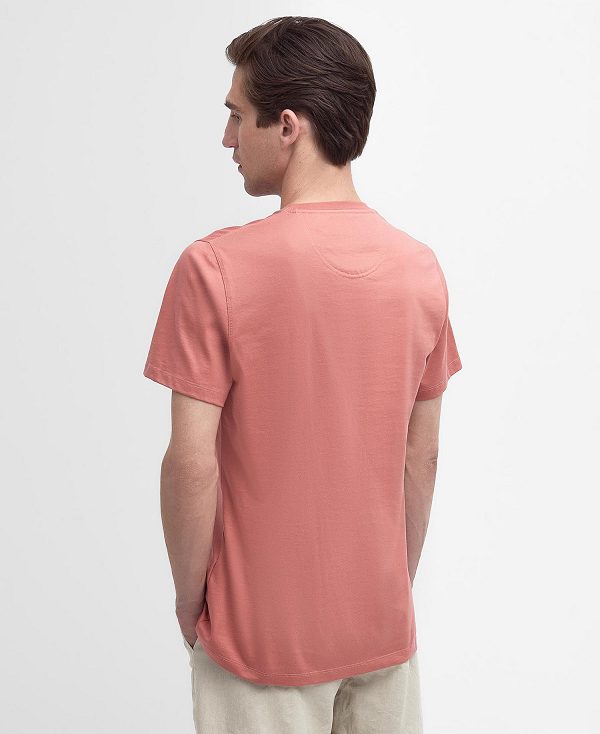 Barbour Essential Sports T-shirt Pink Clay | BABO88319