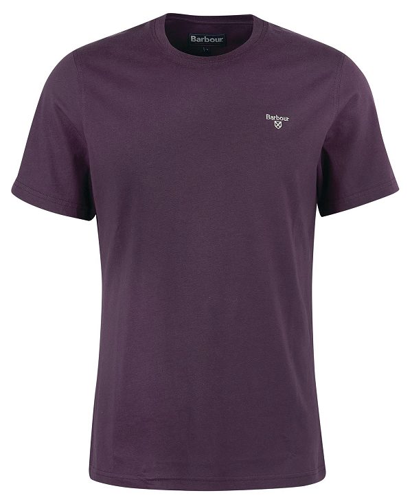 Barbour Essential Sports T-shirt Purple | BABO88390