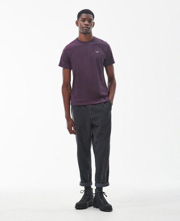 Barbour Essential Sports T-shirt Purple | BABO88390