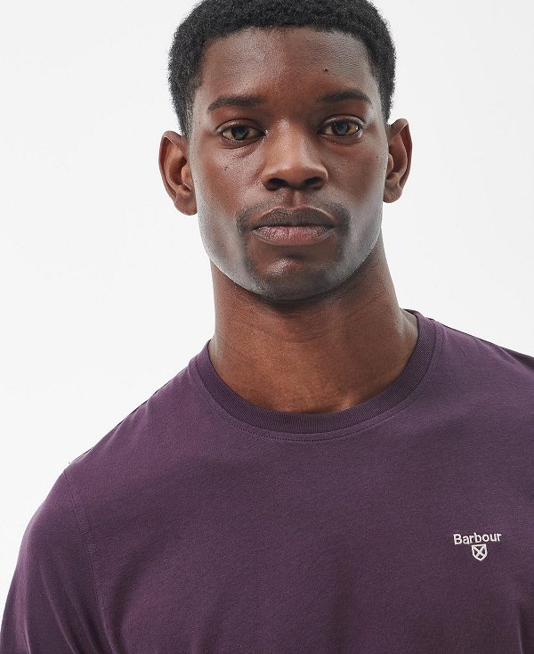 Barbour Essential Sports T-shirt Purple | BABO88390