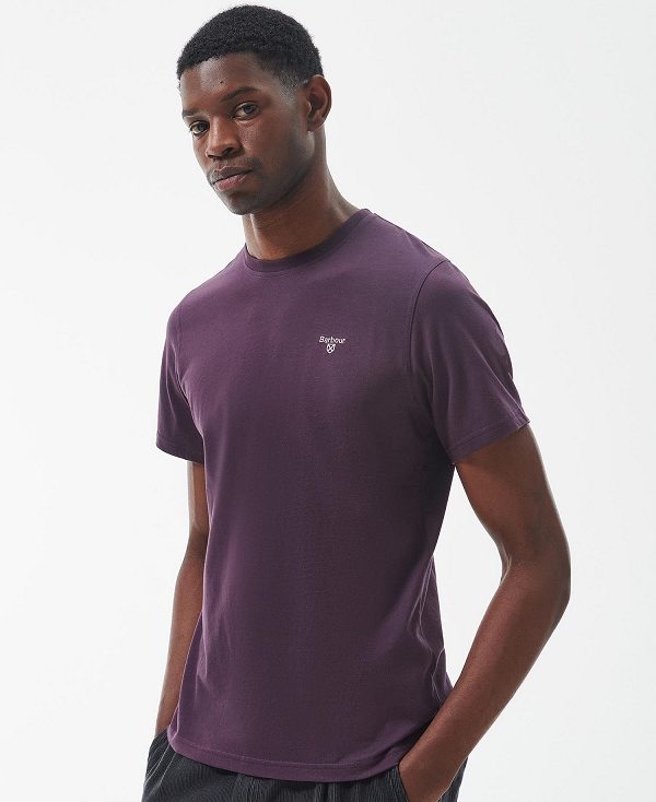 Barbour Essential Sports T-shirt Purple | BABO88390