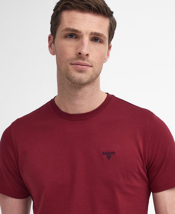 Barbour Essential Sports T-shirt Red | BABO88403