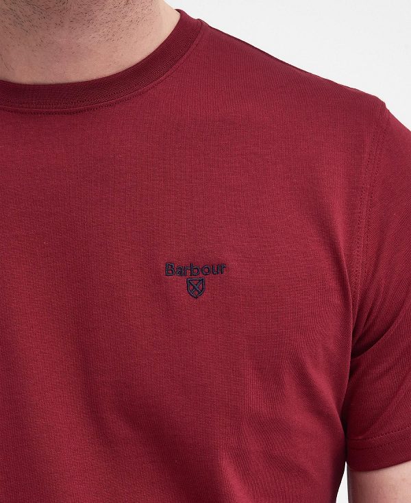 Barbour Essential Sports T-shirt Red | BABO88403