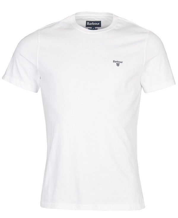 Barbour Essential Sports T-shirt White | BABO88284