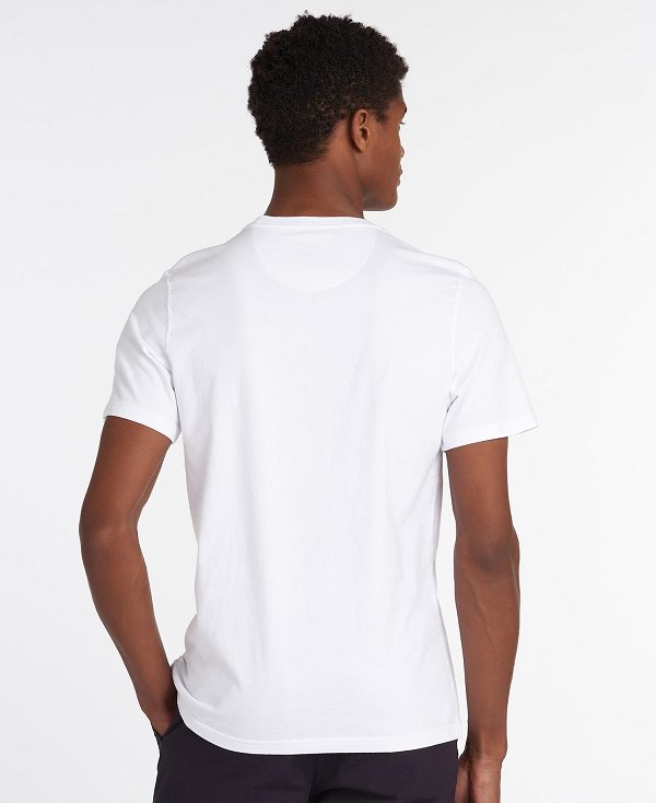 Barbour Essential Sports T-shirt White | BABO88284