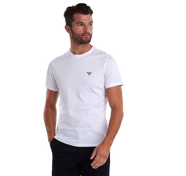 Barbour Essential Sports T-shirt White | BABO88284