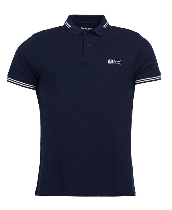 Barbour Essential Tipped Polo Black | BABO88049