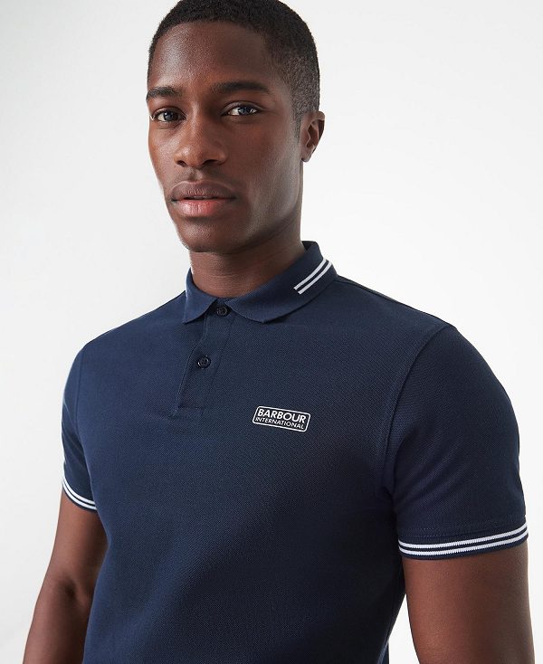 Barbour Essential Tipped Polo Black | BABO88049