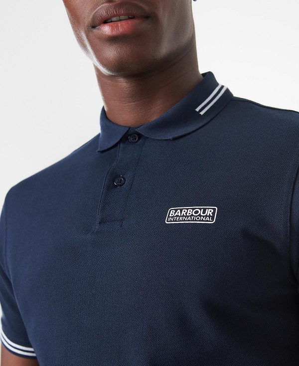 Barbour Essential Tipped Polo Black | BABO88049