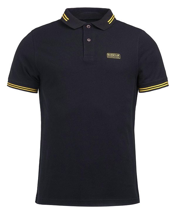 Barbour Essential Tipped Polo Shirt Mustard Bark | BABO88056