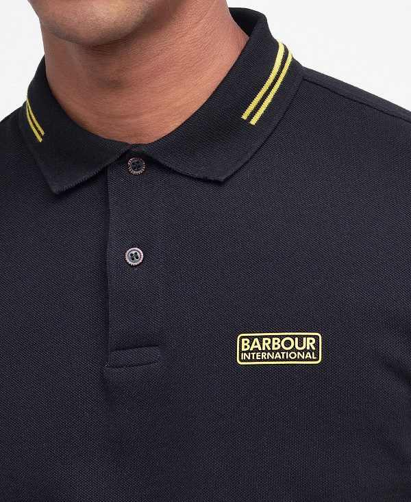 Barbour Essential Tipped Polo Shirt Mustard Bark | BABO88056