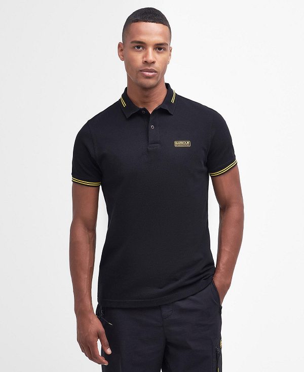 Barbour Essential Tipped Polo Shirt Mustard Bark | BABO88056