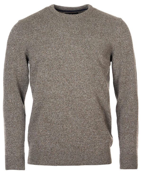 Barbour Essential Tisbury Crew-neck Sweatshirt Deep Grey | BABO88508