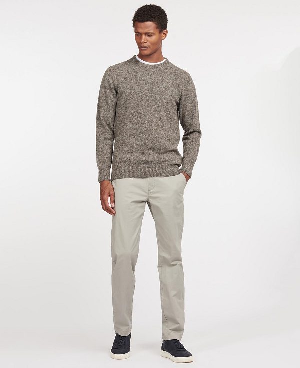 Barbour Essential Tisbury Crew-neck Sweatshirt Deep Grey | BABO88508