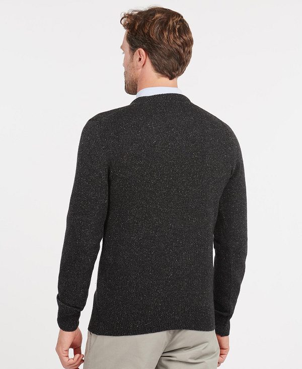 Barbour Essential Tisbury Crew-neck Sweatshirt Black | BABO88543