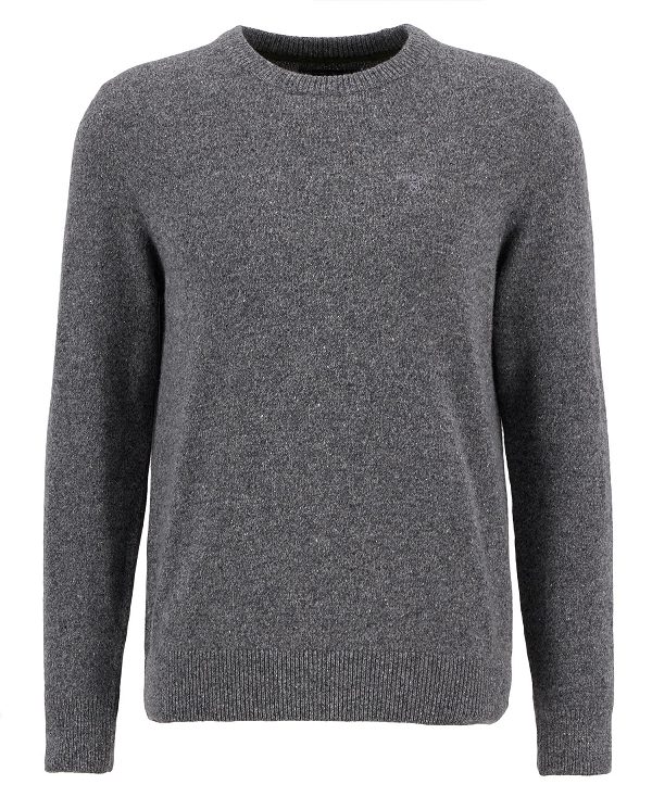 Barbour Essential Tisbury Crew-neck Sweatshirt Grey | BABO88549